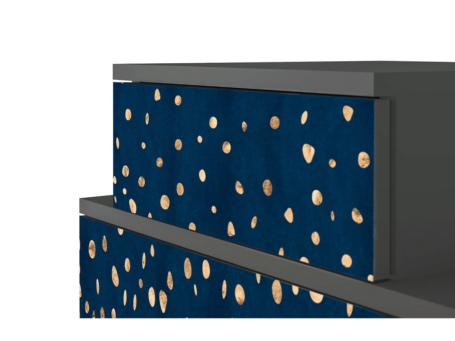 Stolik nocny - 58х58х41 cm - NS1 - Night Skies, Antracyt