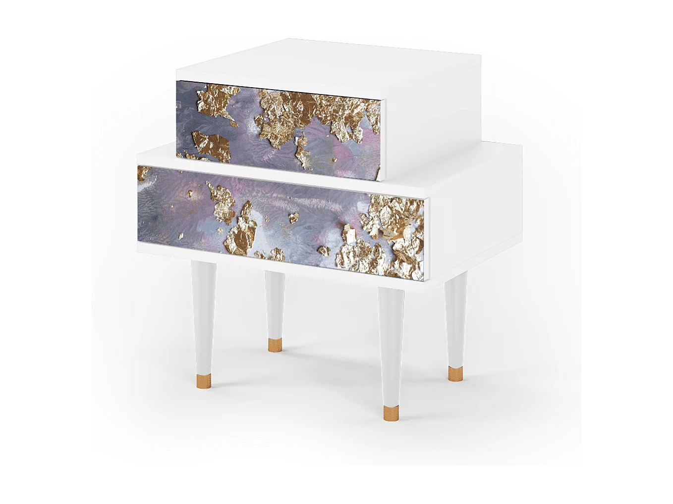 Comodino - 58х58х41 cm - NS1 - Planet Earth, Bianco