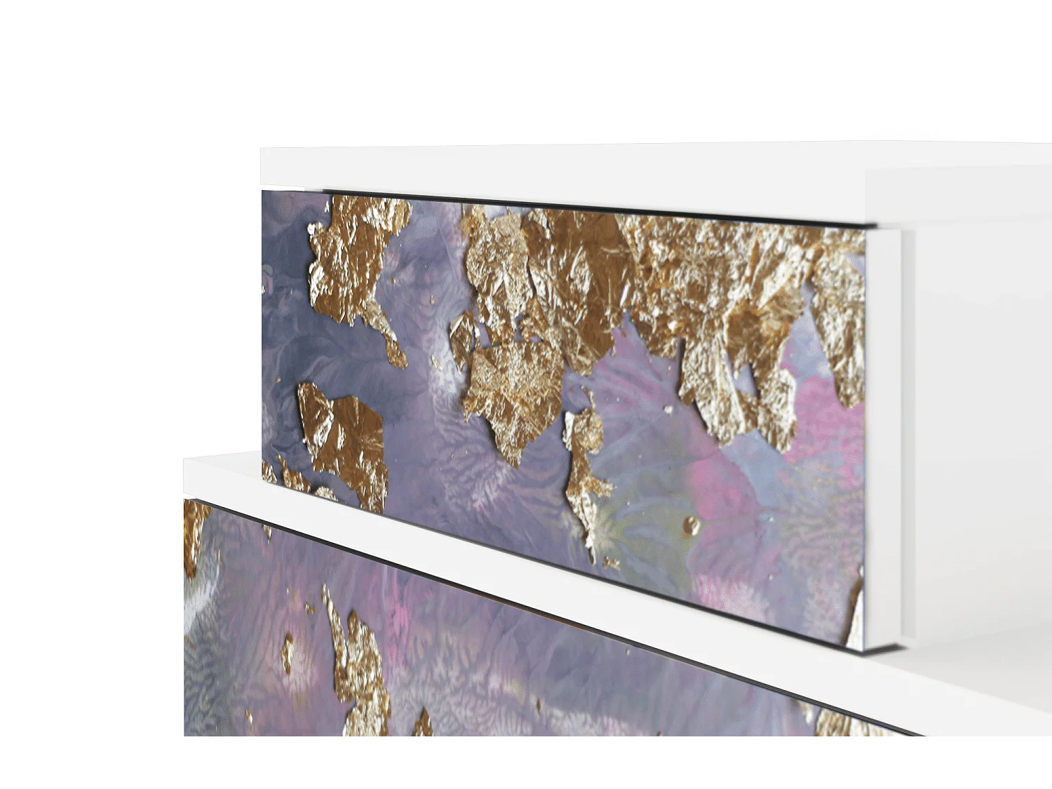 Stolik nocny - 58х58х41 cm - NS1 - Planet Earth, Biały