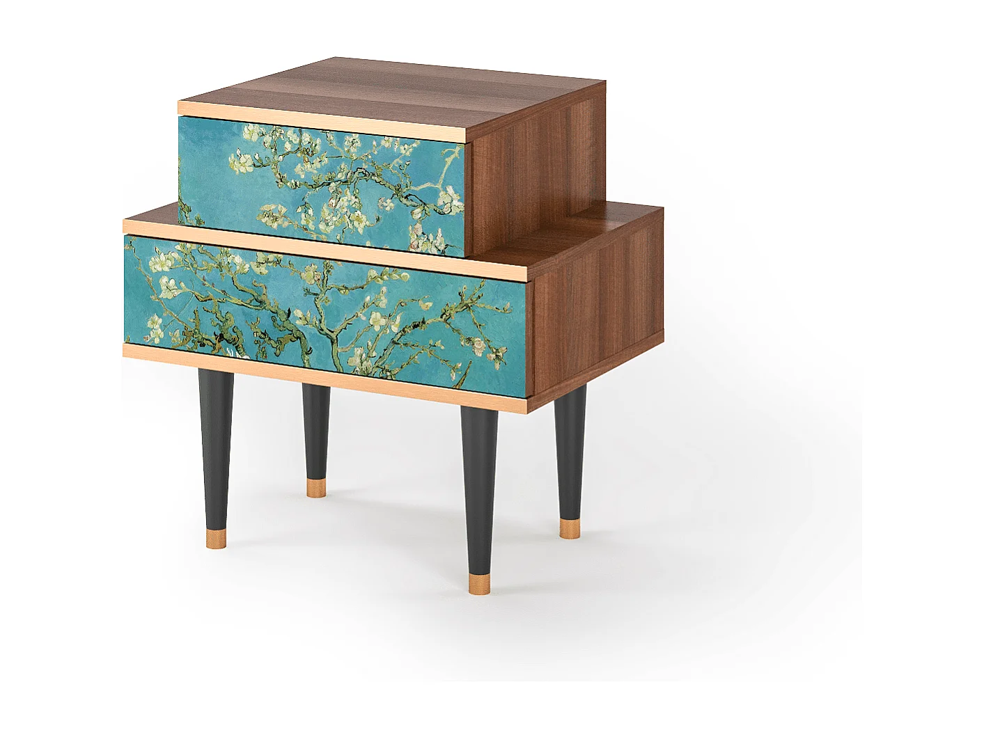 Nachtkastje - 58х58х41 cm - NS1 - Almond Blossom, Walnoot