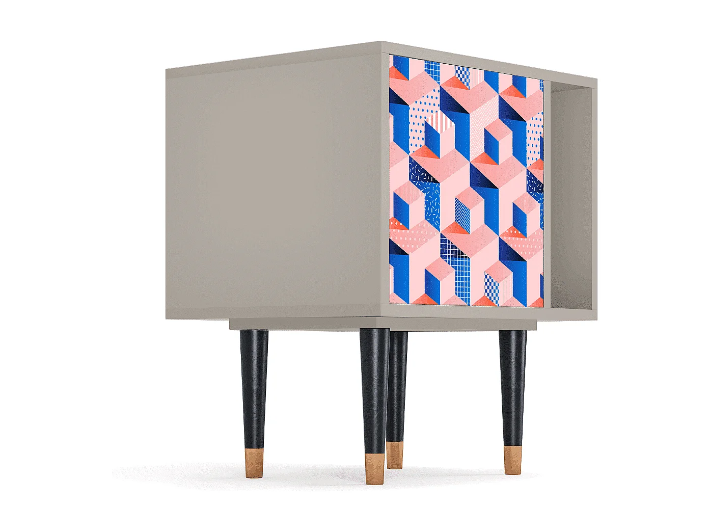 Mesita de noche - 57х69х48 cm - S2 - Pinky Squares, Arena