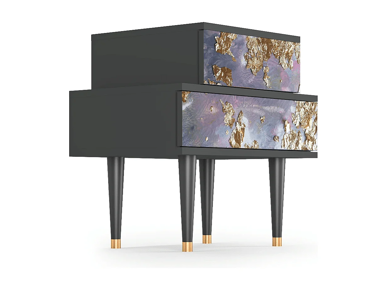 Criado-mudo - 58х58х41 cm - NS1 - Planet Earth, Antracite