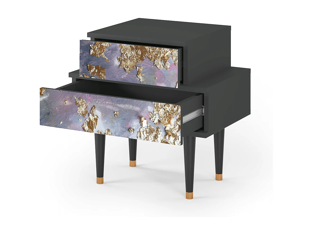 Criado-mudo - 58х58х41 cm - NS1 - Planet Earth, Antracite