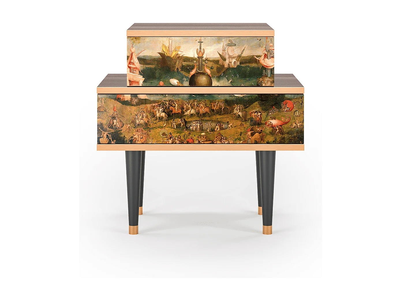 Table de nuit - 58х58х41 cm - NS1 - Garden of Delights , Noyer