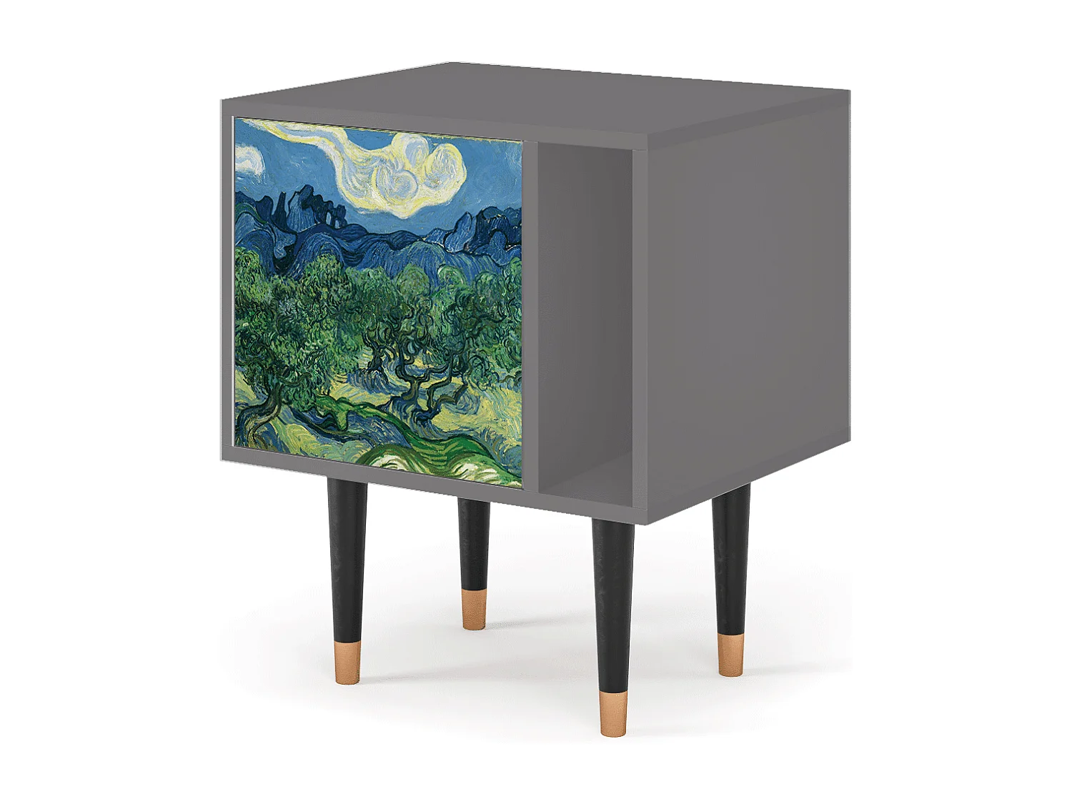 Table de nuit - 57х69х48 cm - S2 - The Oil Trees, Gris