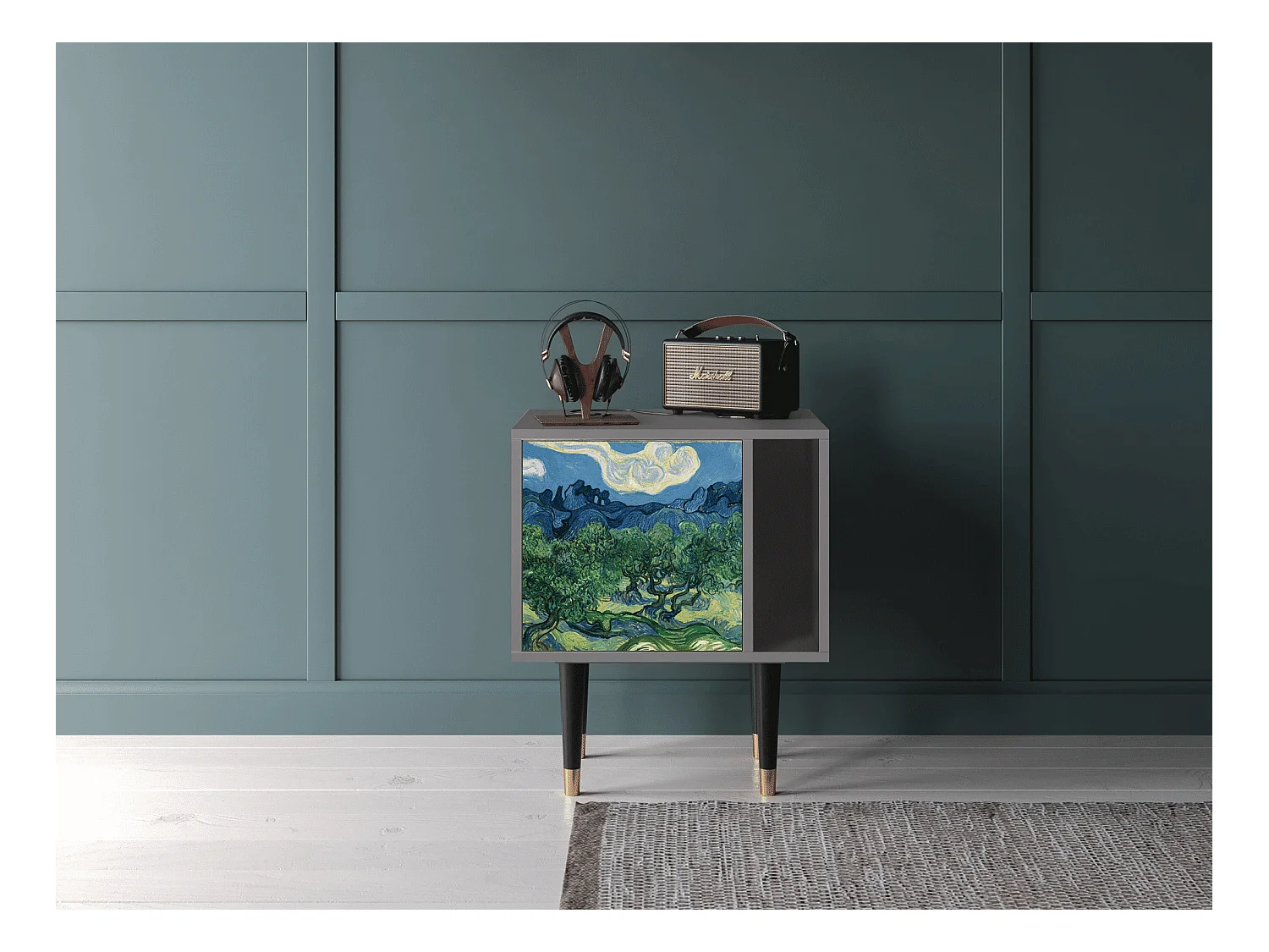 Nachttisch - 57х69х48 cm - S2 - The Oil Trees, Grau