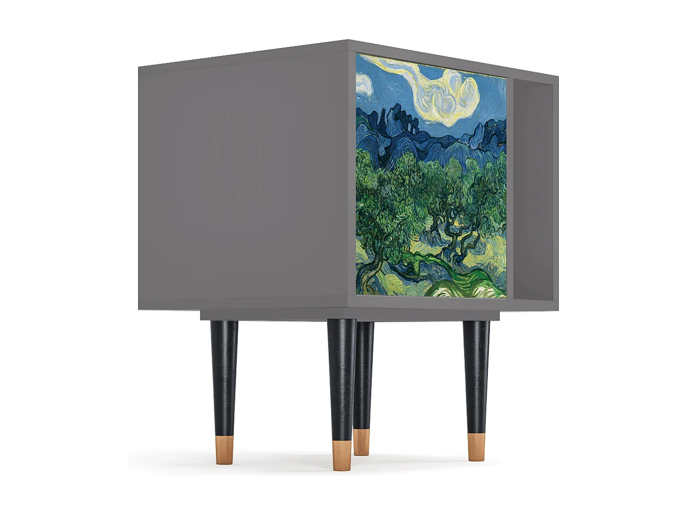 Mesita de noche - 57х69х48 cm - S2 - The Oil Trees, Gris