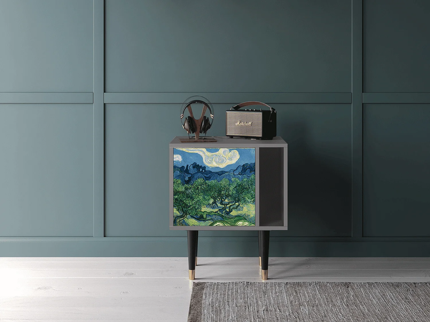 Table de nuit - 57х69х48 cm - S2 - The Oil Trees, Gris