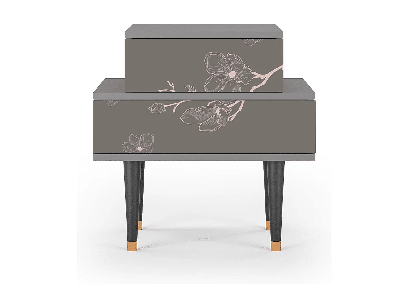 Table de nuit - 58х58х41 cm - NS1 - Cherry Blossom, Gris