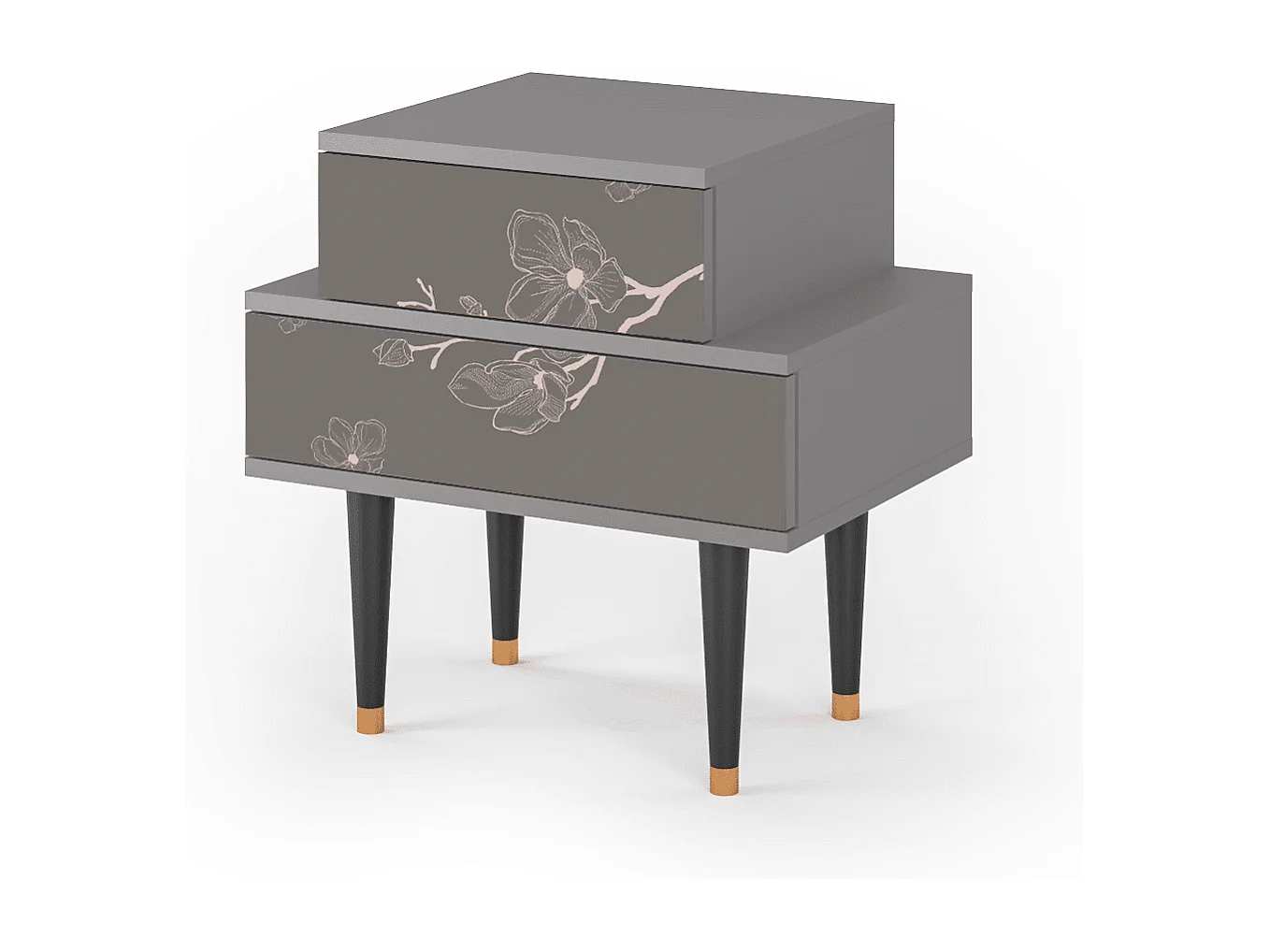 Table de nuit - 58х58х41 cm - NS1 - Cherry Blossom, Gris
