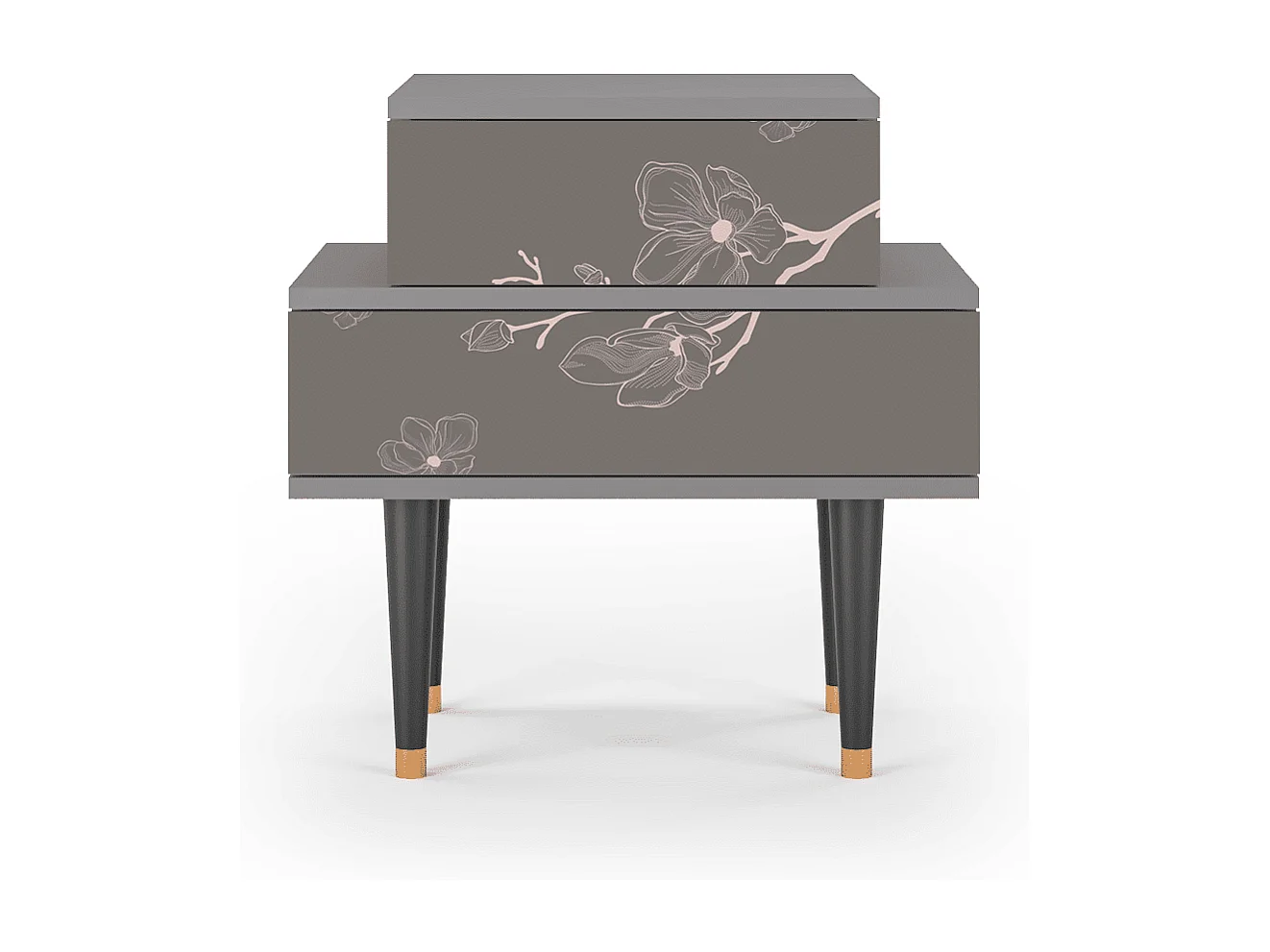Table de nuit - 58х58х41 cm - NS1 - Cherry Blossom, Gris