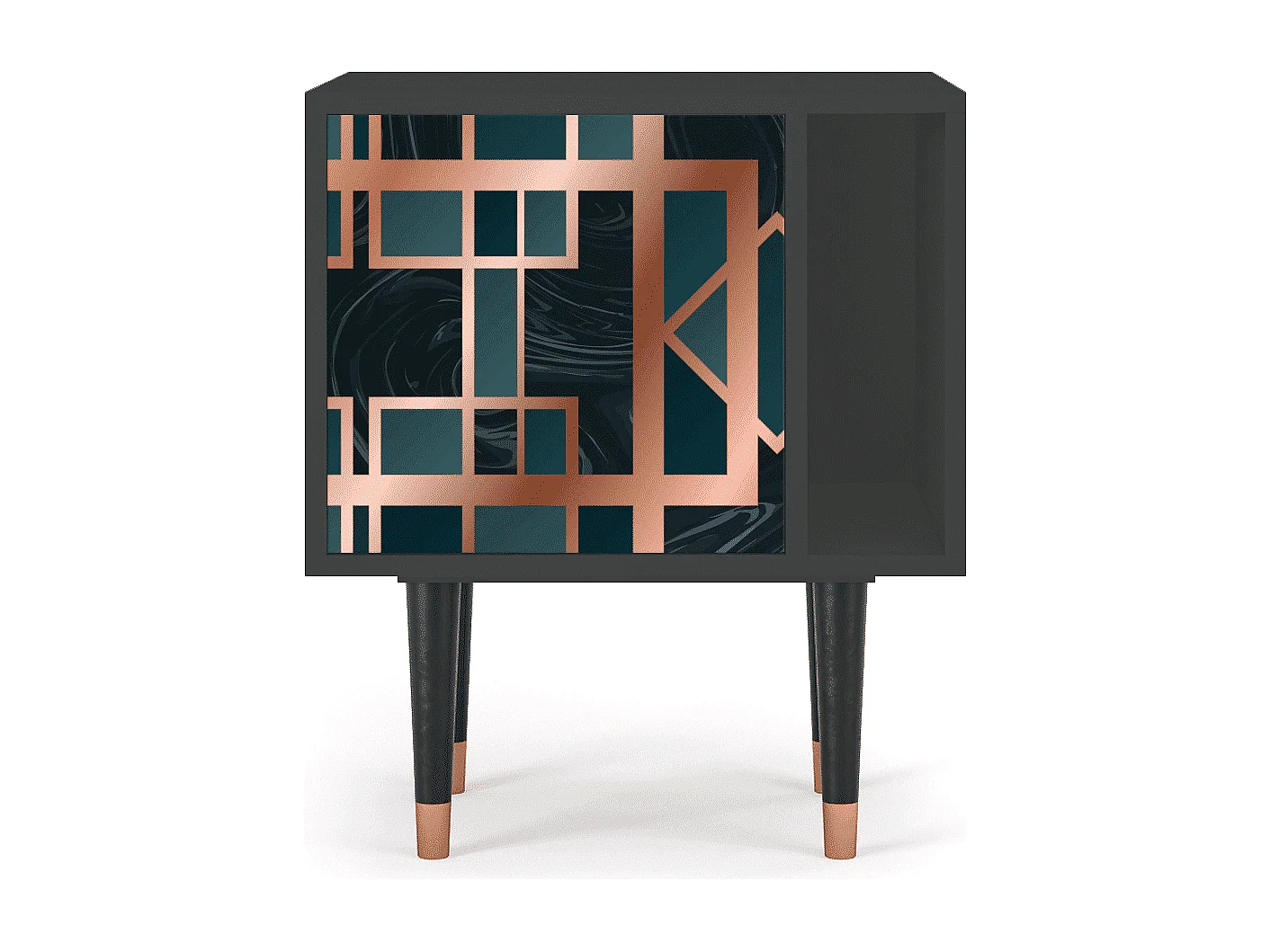 Table de nuit - 57х69х48 cm - S2 - Emerald Metro, Anthracite