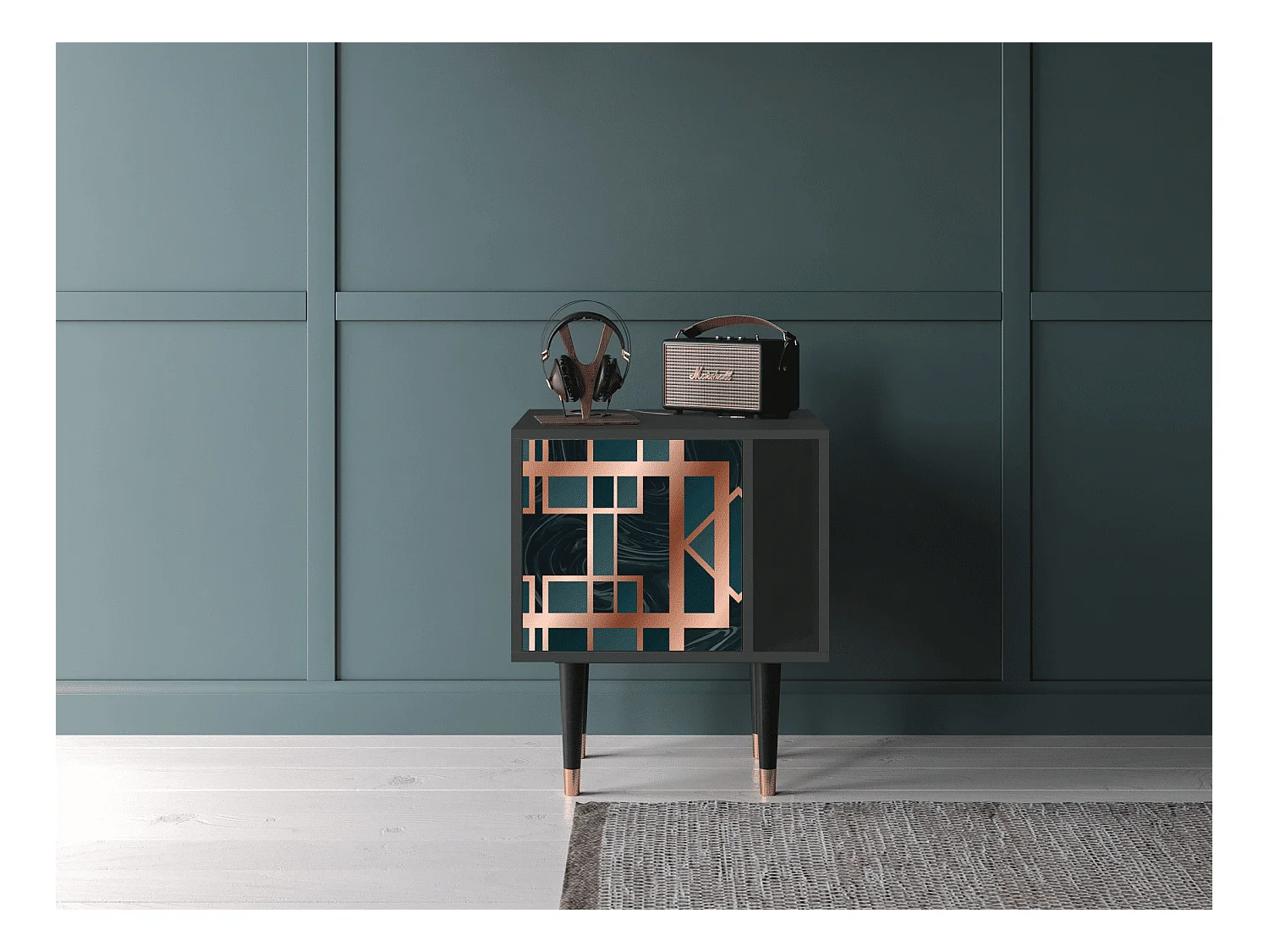 Table de nuit - 57х69х48 cm - S2 - Emerald Metro, Anthracite
