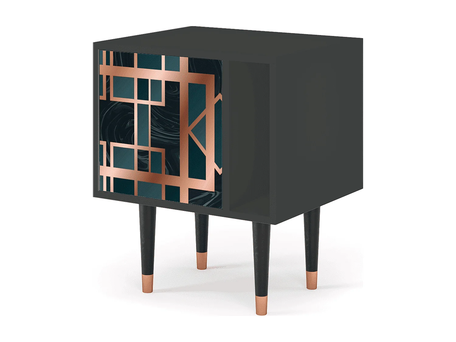 Nachtkastje - 57х69х48 cm - S2 - Emerald Metro, Antraciet