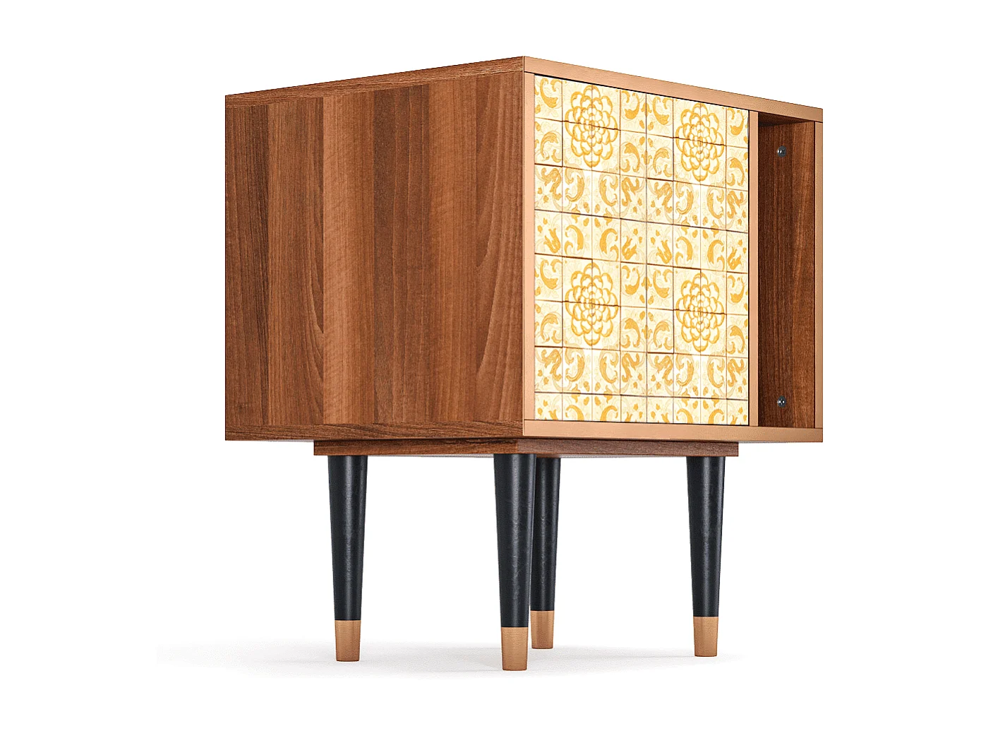 Stolik nocny - 57х69х48 cm - S2 - Sunshiny Tile, Orzech