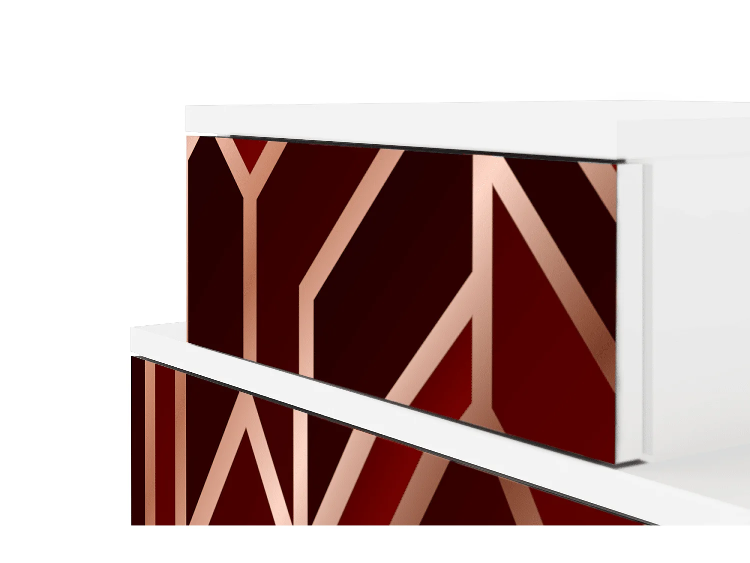 Stolik nocny - 58х58х41 cm - NS1 - Velvet 1920's, Biały