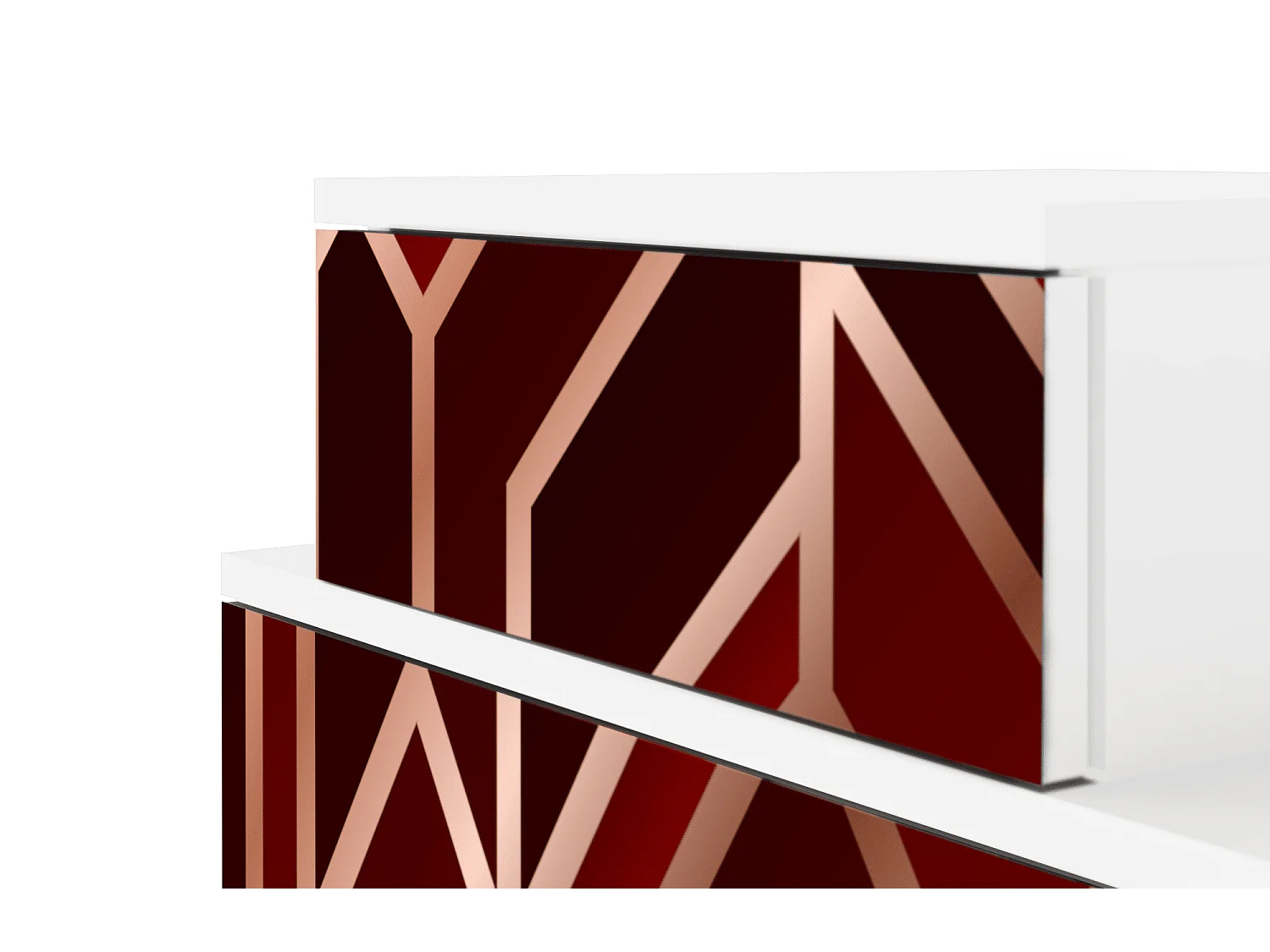 Table de nuit - 58х58х41 cm - NS1 - Velvet 1920's, Blanc