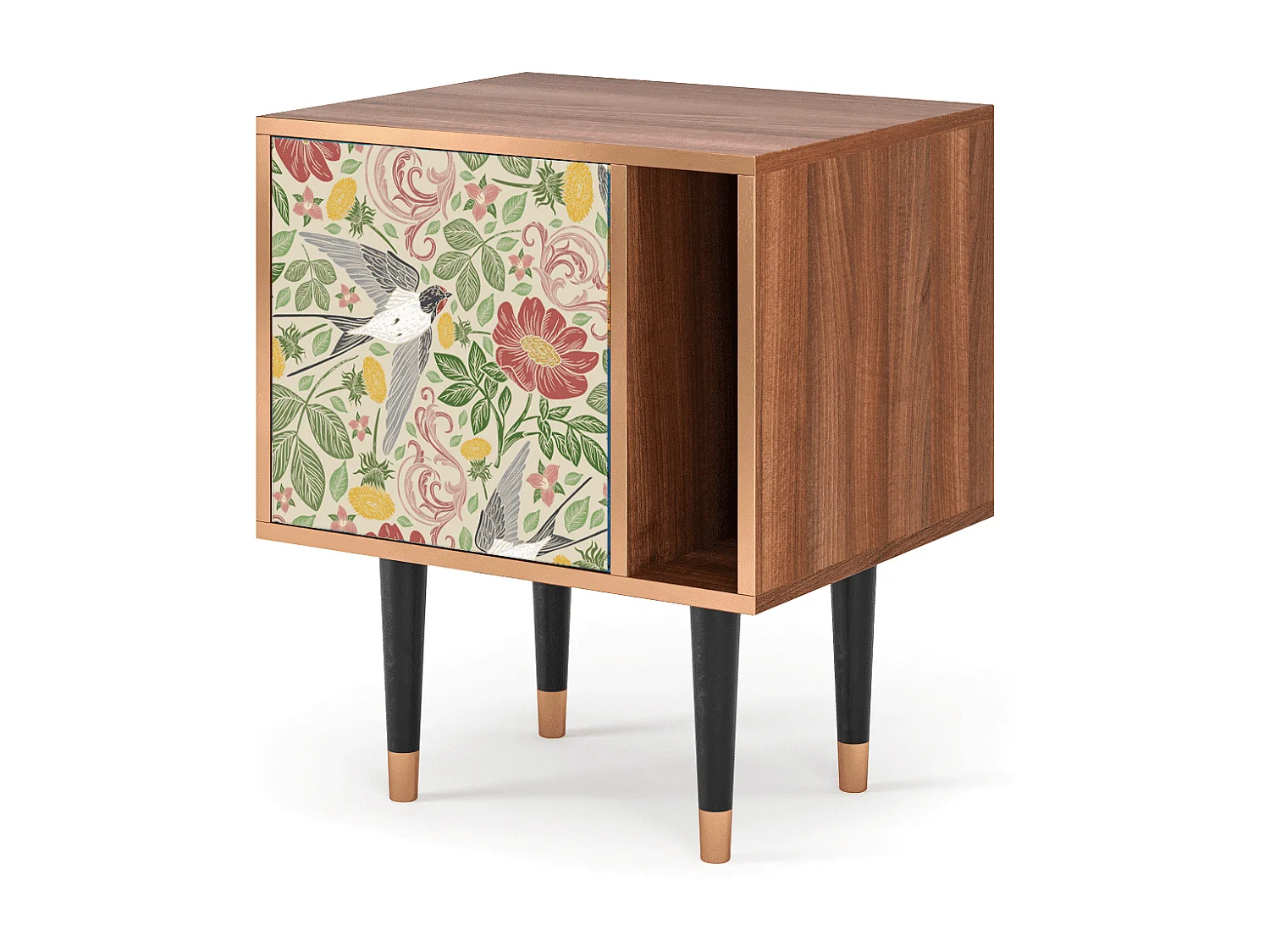 Mesita de noche - 57х69х48 cm - S2 - Spring Swallow, Nogal