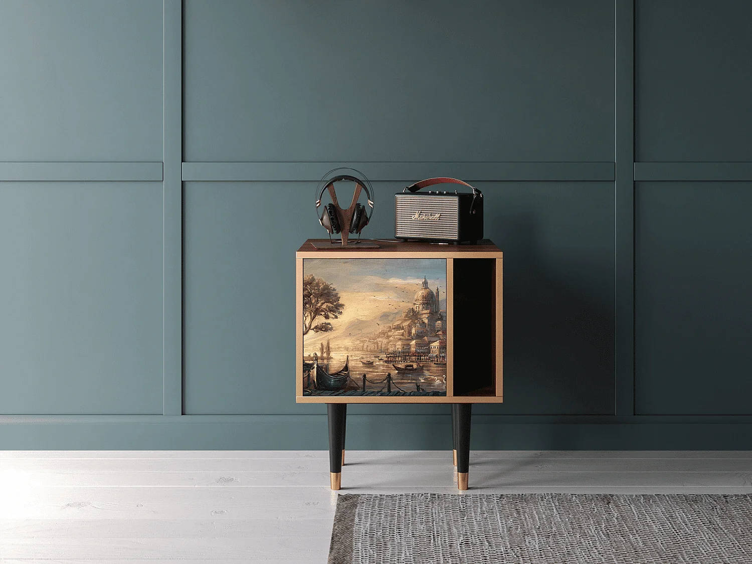 Table de nuit - 57х69х48 cm - S2 - Venice, Noyer