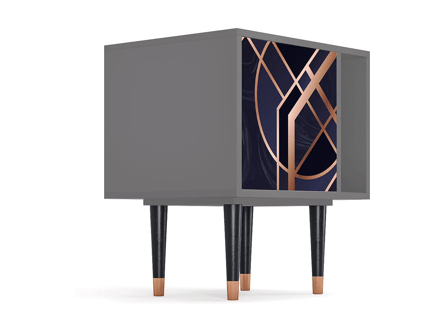 Table de nuit - 57х69х48 cm - S2 - Purple Temple, Gris