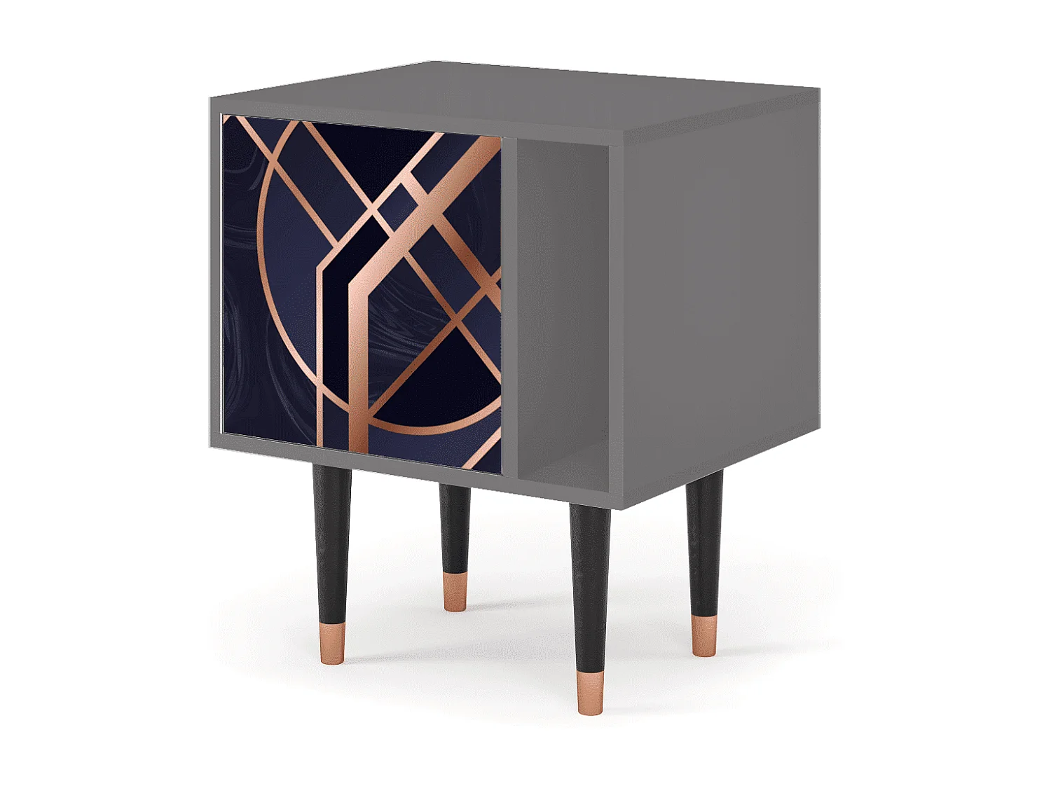 Table de nuit - 57х69х48 cm - S2 - Purple Temple, Gris