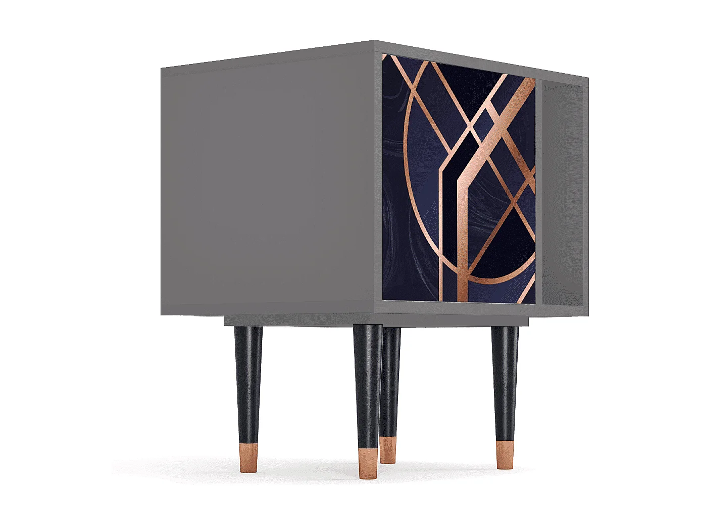 Table de nuit - 57х69х48 cm - S2 - Purple Temple, Gris