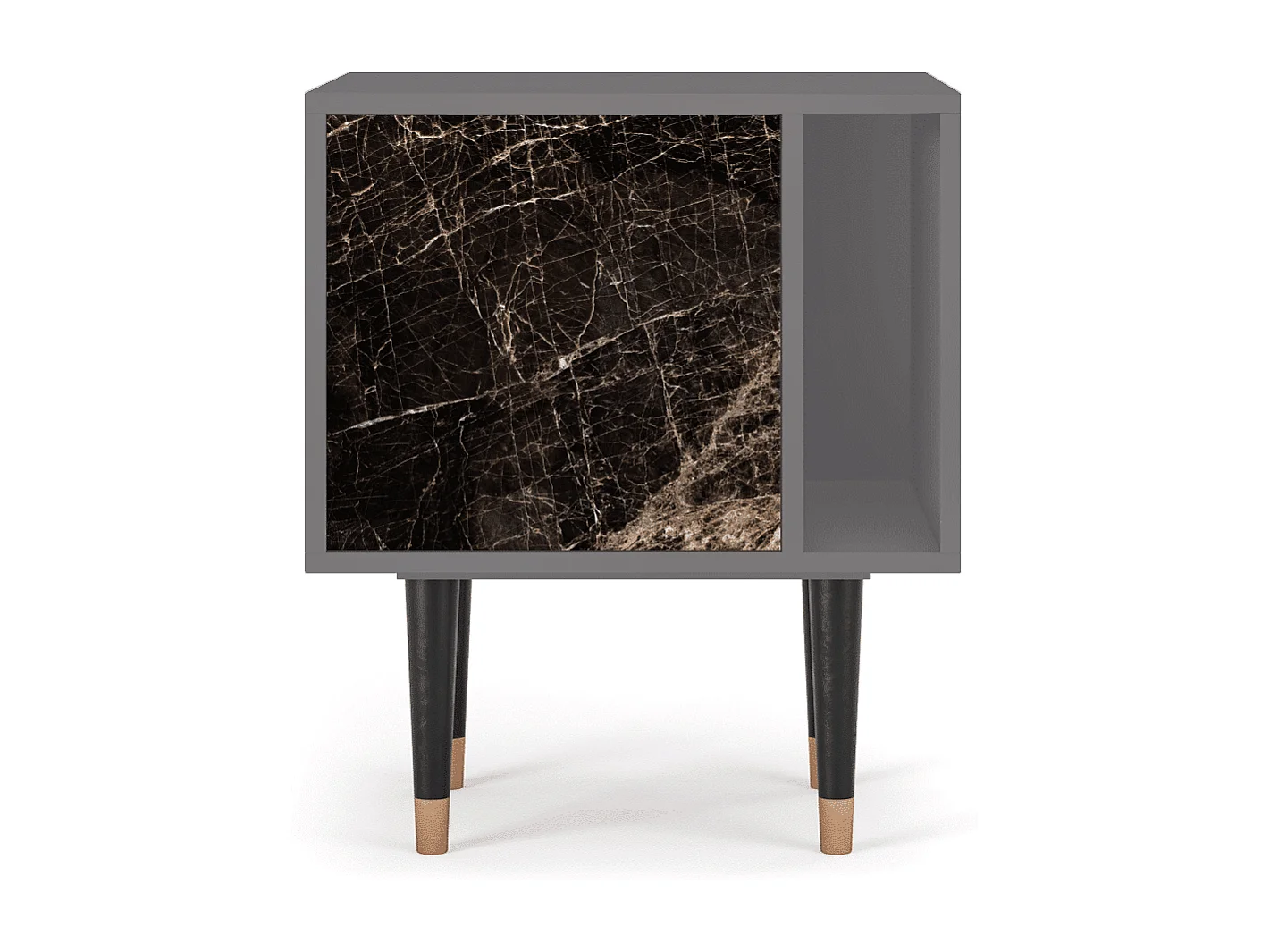 Stolik nocny - 57х69х48 cm - S2 - Night Abyss, Szary