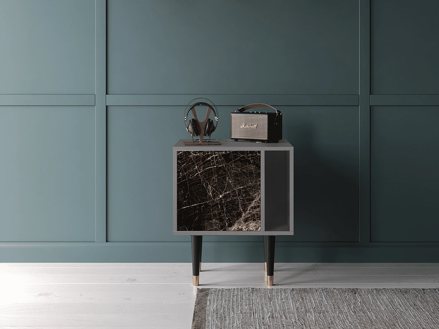 Table de nuit - 57х69х48 cm - S2 - Night Abyss, Gris