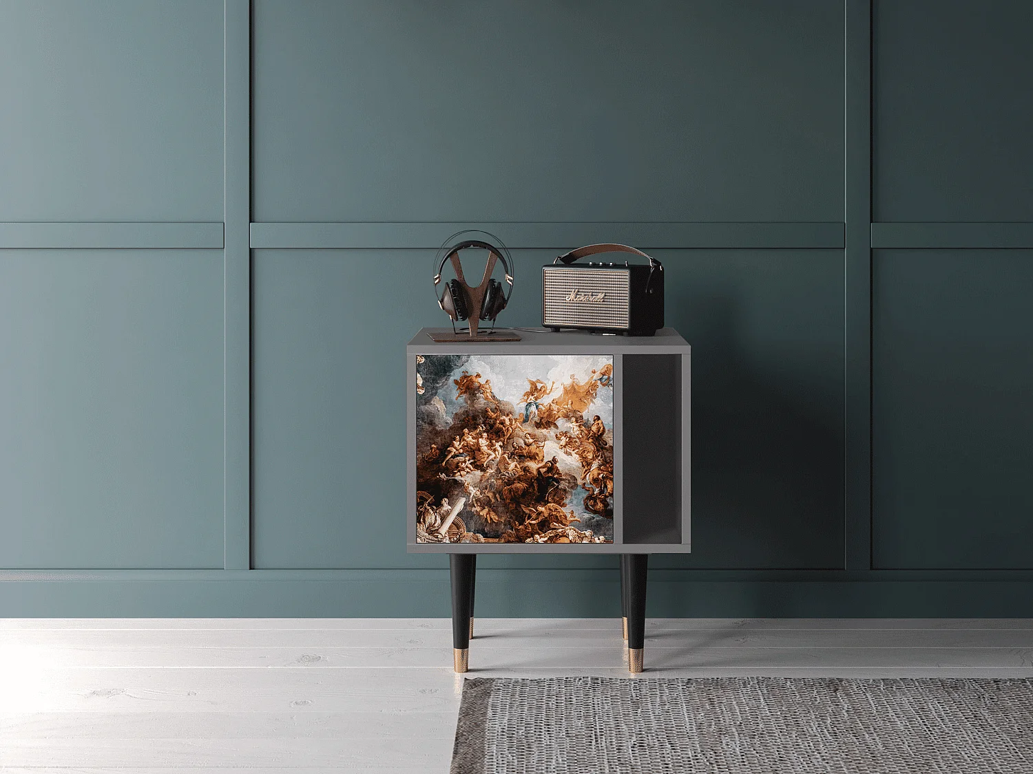 Table de nuit - 57х69х48 cm - S2 - Versailles, Gris