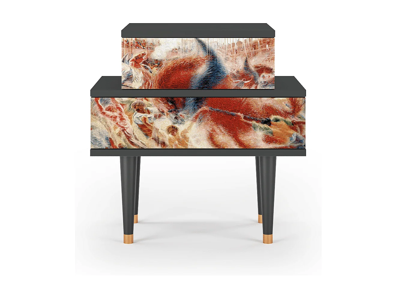 Nachttisch - 58х58х41 cm - NS1 - The City Rises, Anthrazit