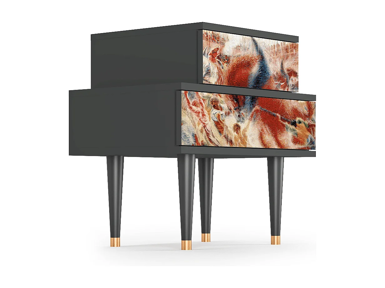 Stolik nocny - 58х58х41 cm - NS1 - The City Rises, Antracyt