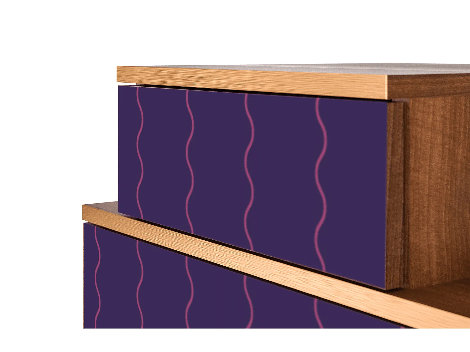 Stolik nocny - 58х58х41 cm - NS1 - Grape Maccaroni, Orzech