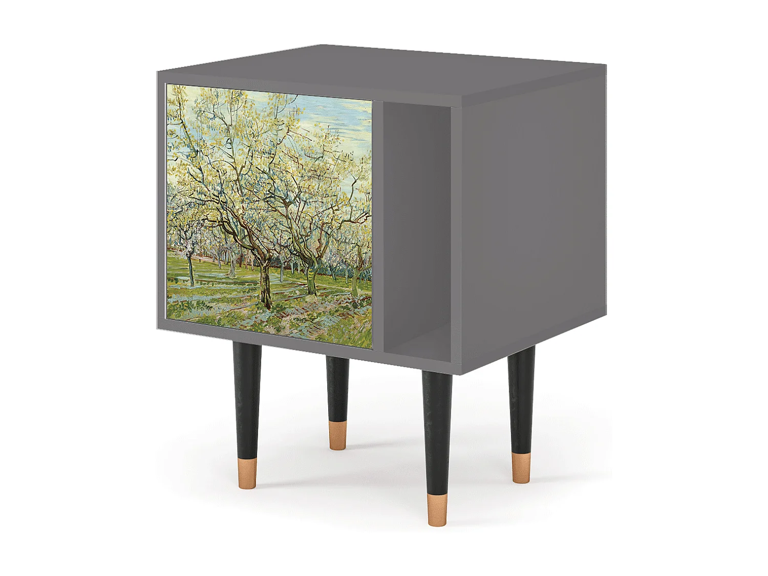 Stolik nocny - 57х69х48 cm - S2 - The Biały Orchard, Szary