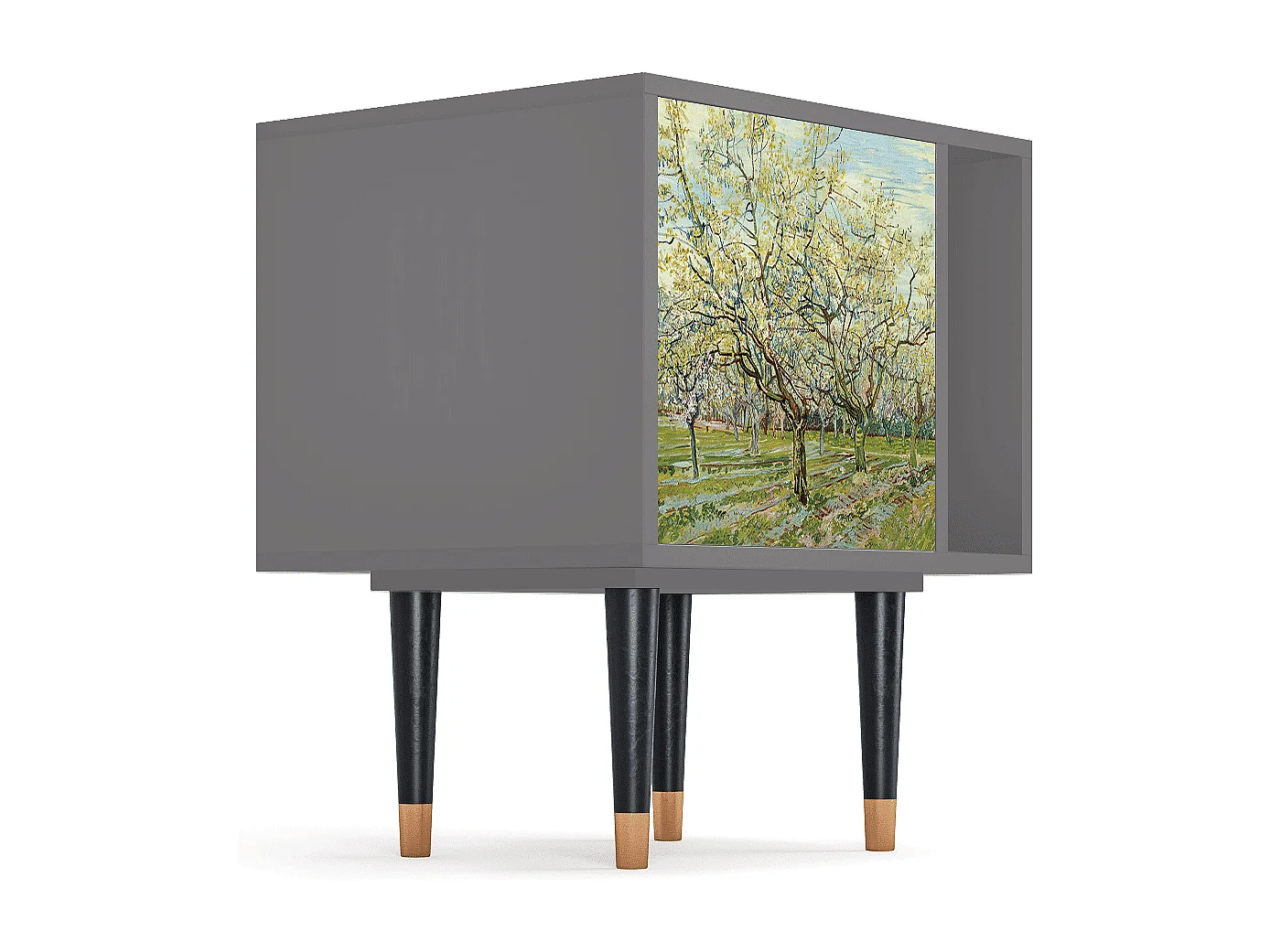 Stolik nocny - 57х69х48 cm - S2 - The Biały Orchard, Szary