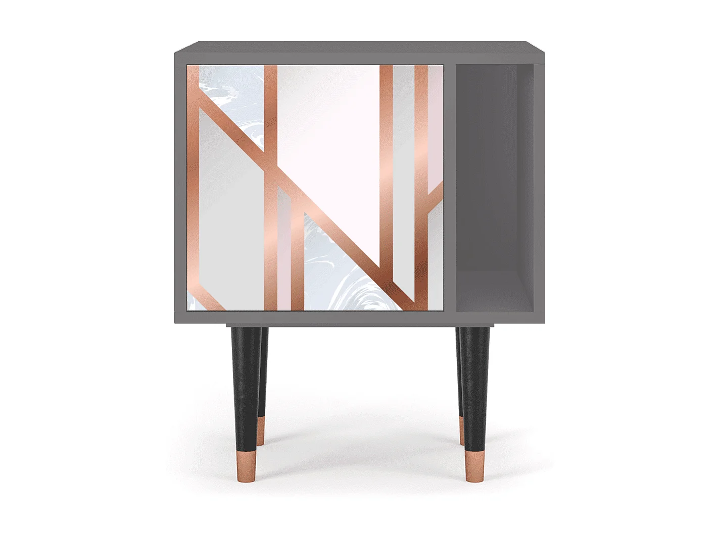 Table de nuit - 57х69х48 cm - S2 - Champagne Story, Gris