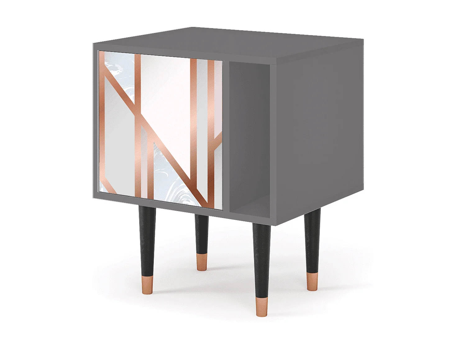 Table de nuit - 57х69х48 cm - S2 - Champagne Story, Gris