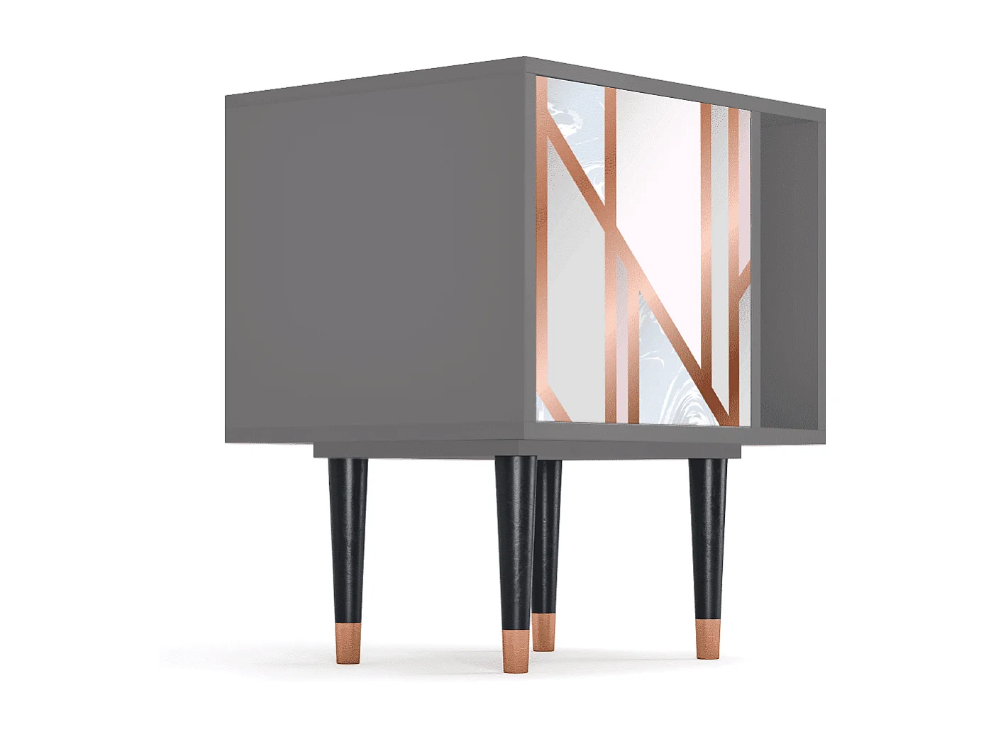 Table de nuit - 57х69х48 cm - S2 - Champagne Story, Gris