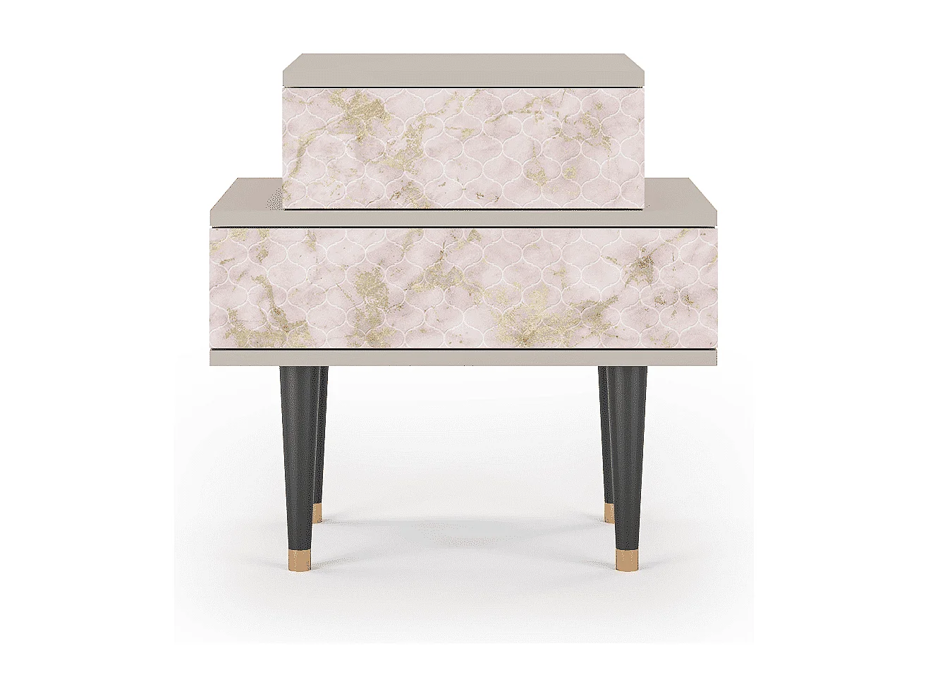 Table de nuit - 58х58х41 cm - NS1 - Dirty Roses, Sable