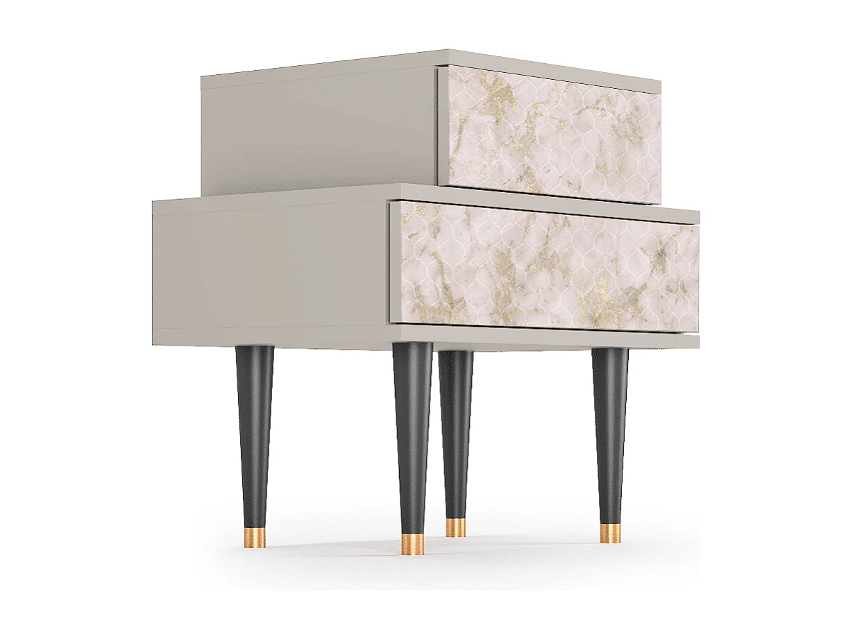 Table de nuit - 58х58х41 cm - NS1 - Dirty Roses, Sable