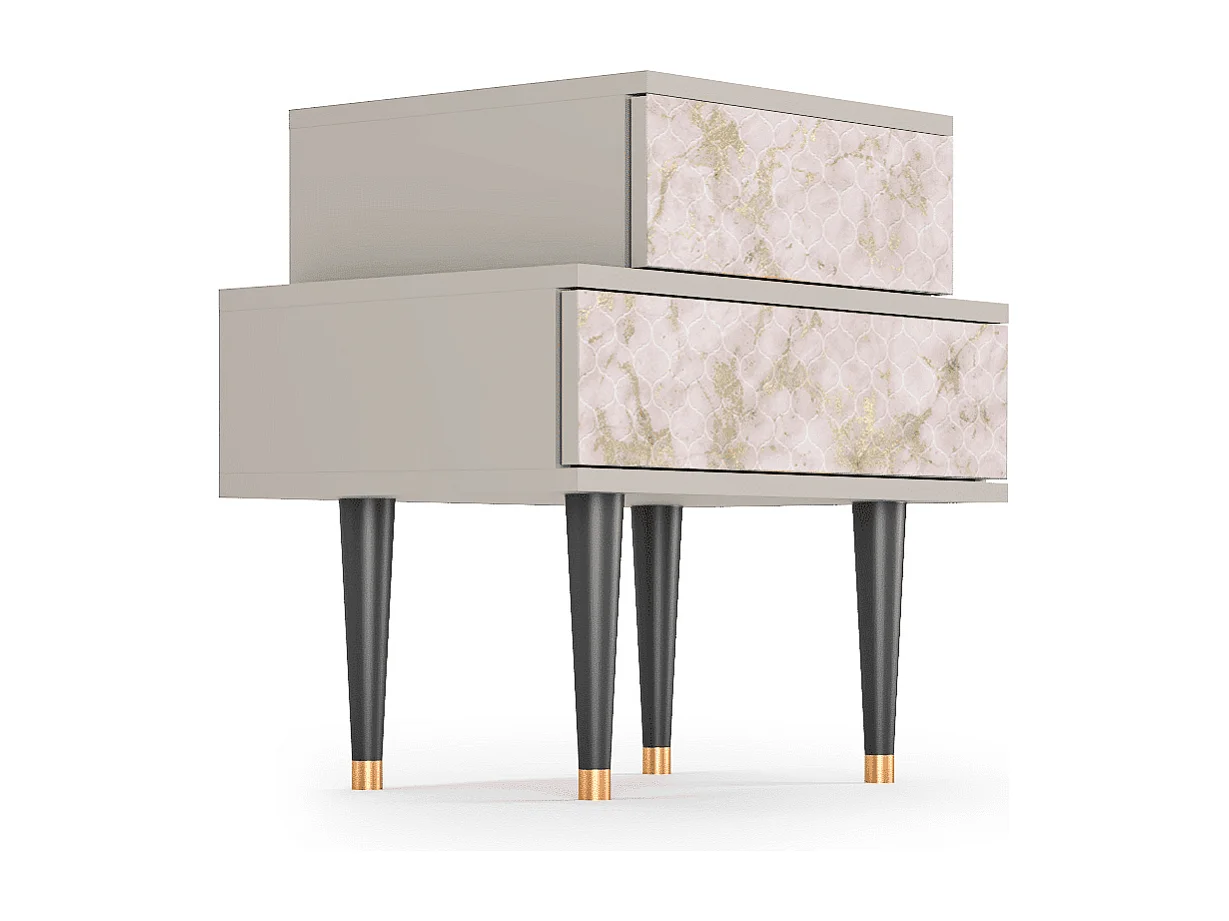 Table de nuit - 58х58х41 cm - NS1 - Dirty Roses, Sable