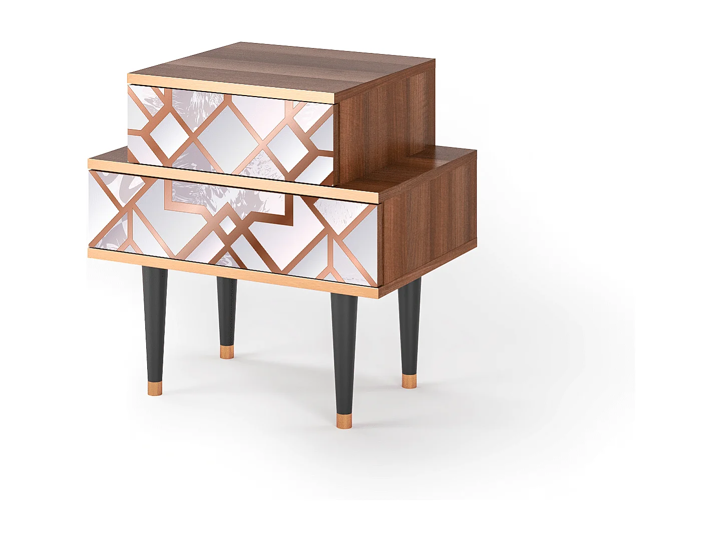 Table de nuit - 58х58х41 cm - NS1 - Pastel Fairytale, Noyer