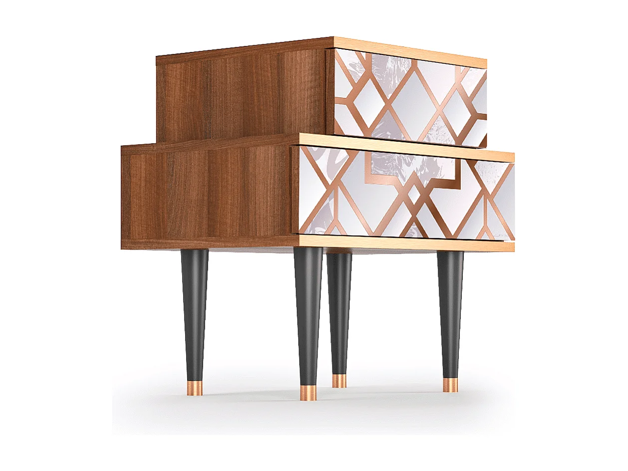 Table de nuit - 58х58х41 cm - NS1 - Pastel Fairytale, Noyer