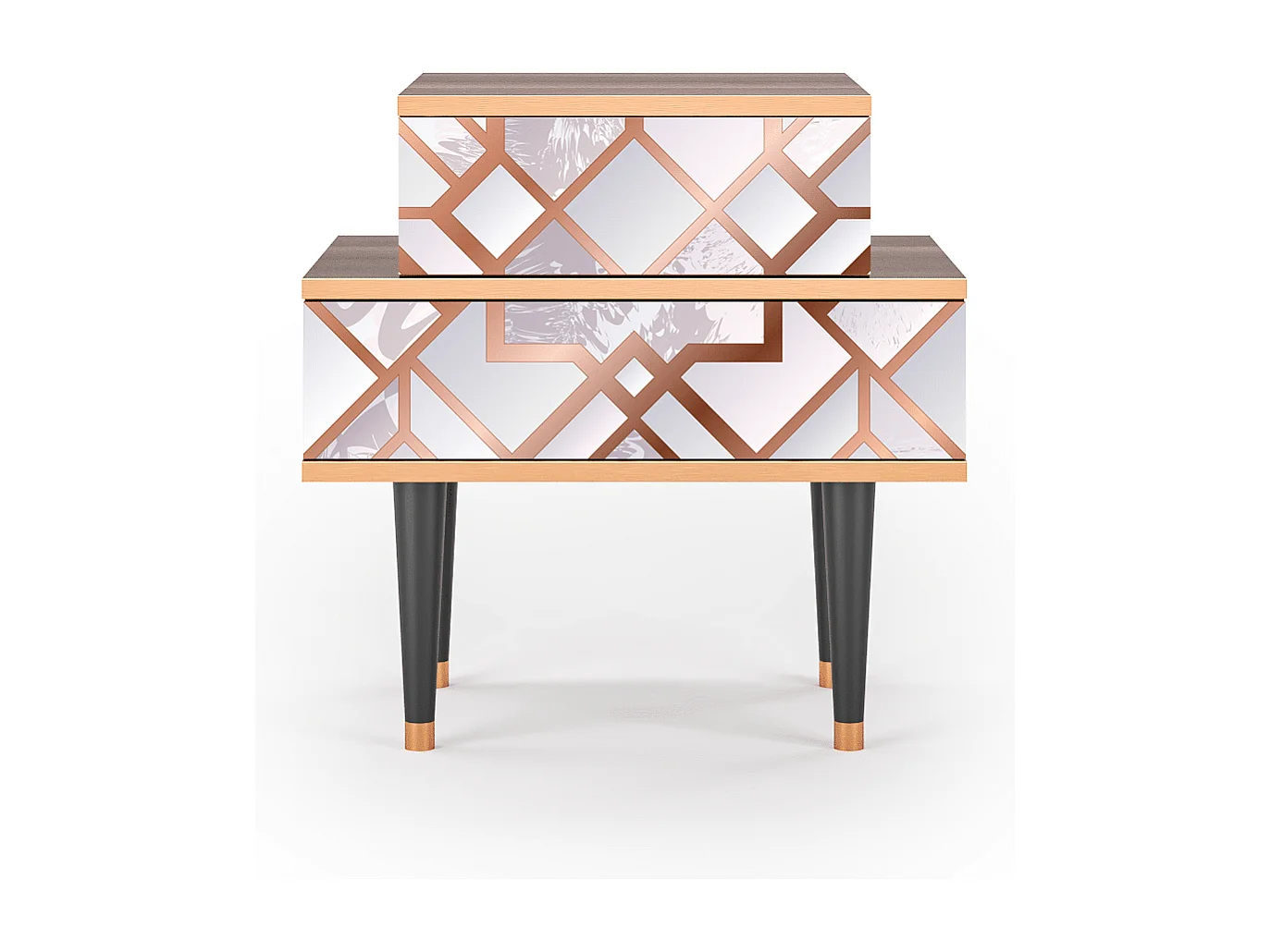 Table de nuit - 58х58х41 cm - NS1 - Pastel Fairytale, Noyer