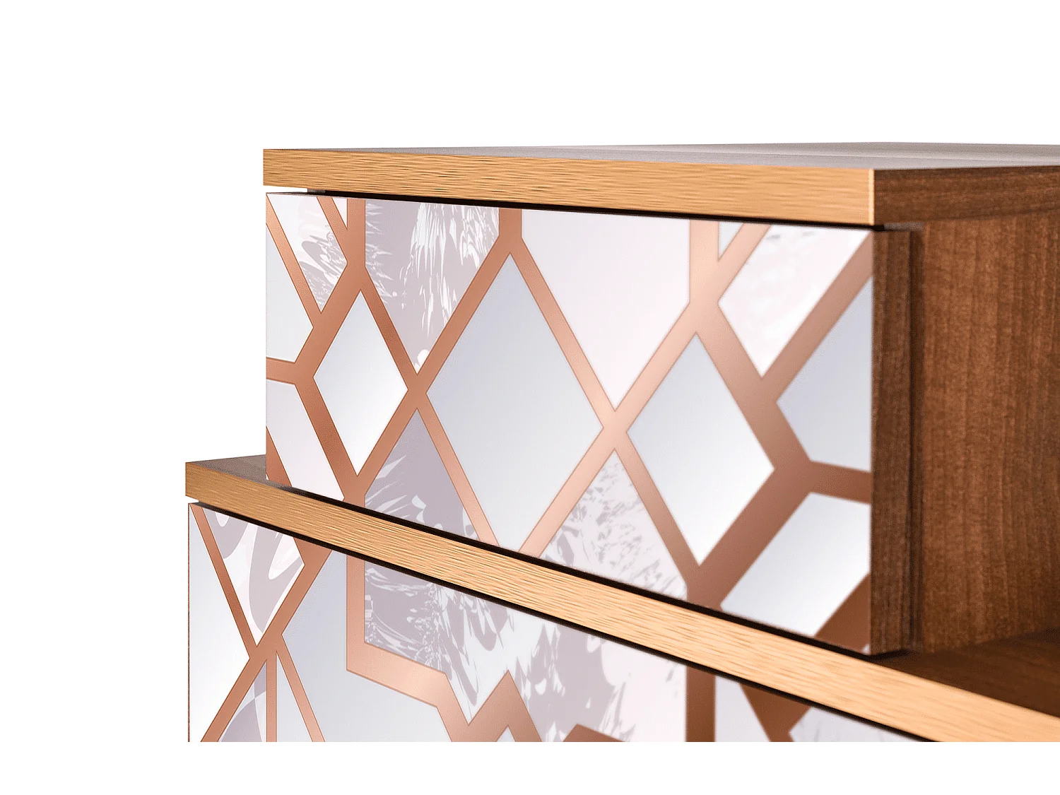 Table de nuit - 58х58х41 cm - NS1 - Pastel Fairytale, Noyer