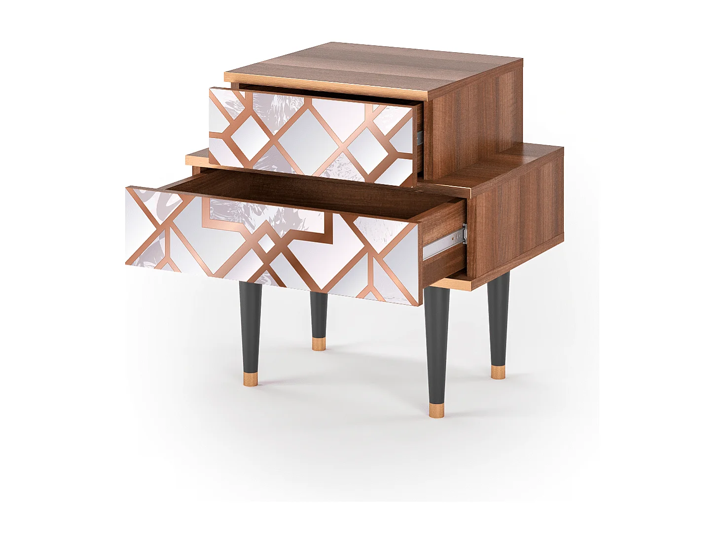 Table de nuit - 58х58х41 cm - NS1 - Pastel Fairytale, Noyer