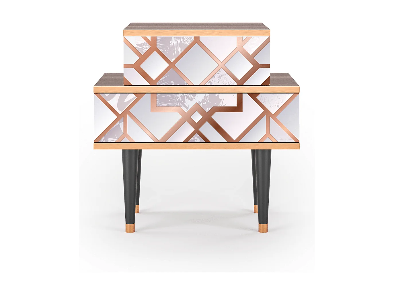 Table de nuit - 58х58х41 cm - NS1 - Pastel Fairytale, Noyer