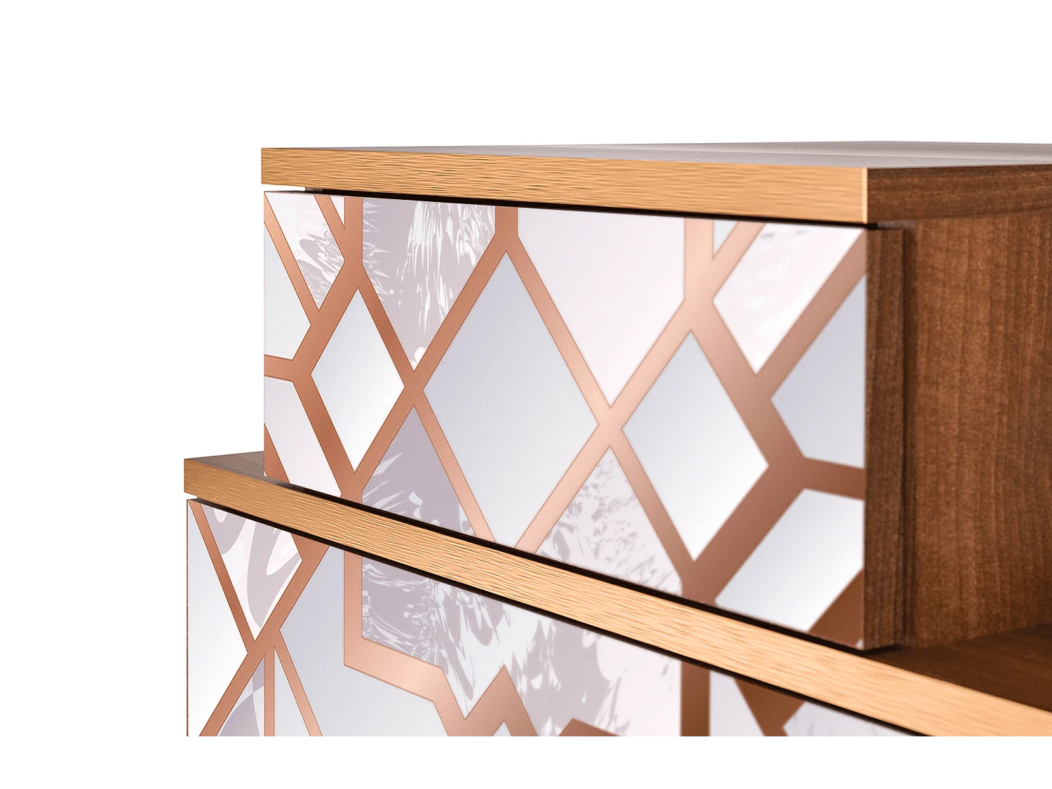 Table de nuit - 58х58х41 cm - NS1 - Pastel Fairytale, Noyer