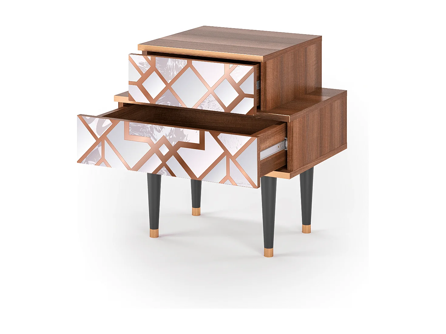 Table de nuit - 58х58х41 cm - NS1 - Pastel Fairytale, Noyer