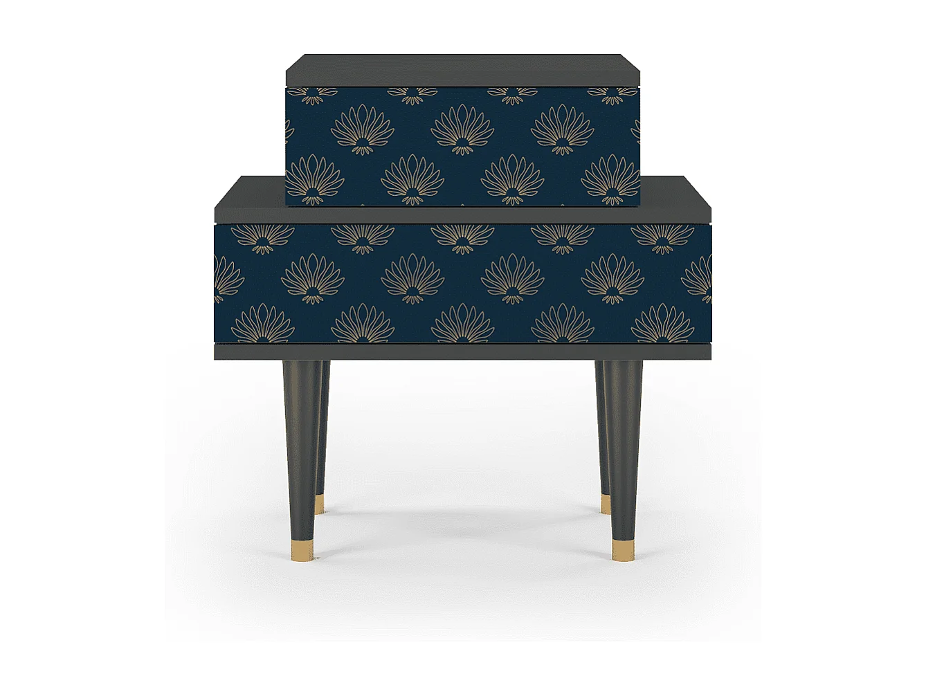 Criado-mudo - 58х58х41 cm - NS1 - Blue Lotus, Antracite