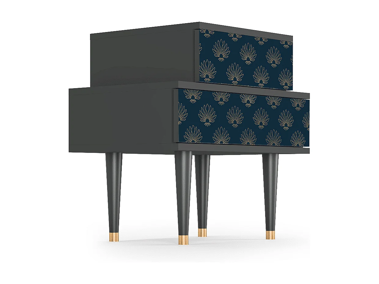 Criado-mudo - 58х58х41 cm - NS1 - Blue Lotus, Antracite